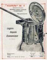 Machine à laver Karine n°1 Les Agences Réunies 1905
